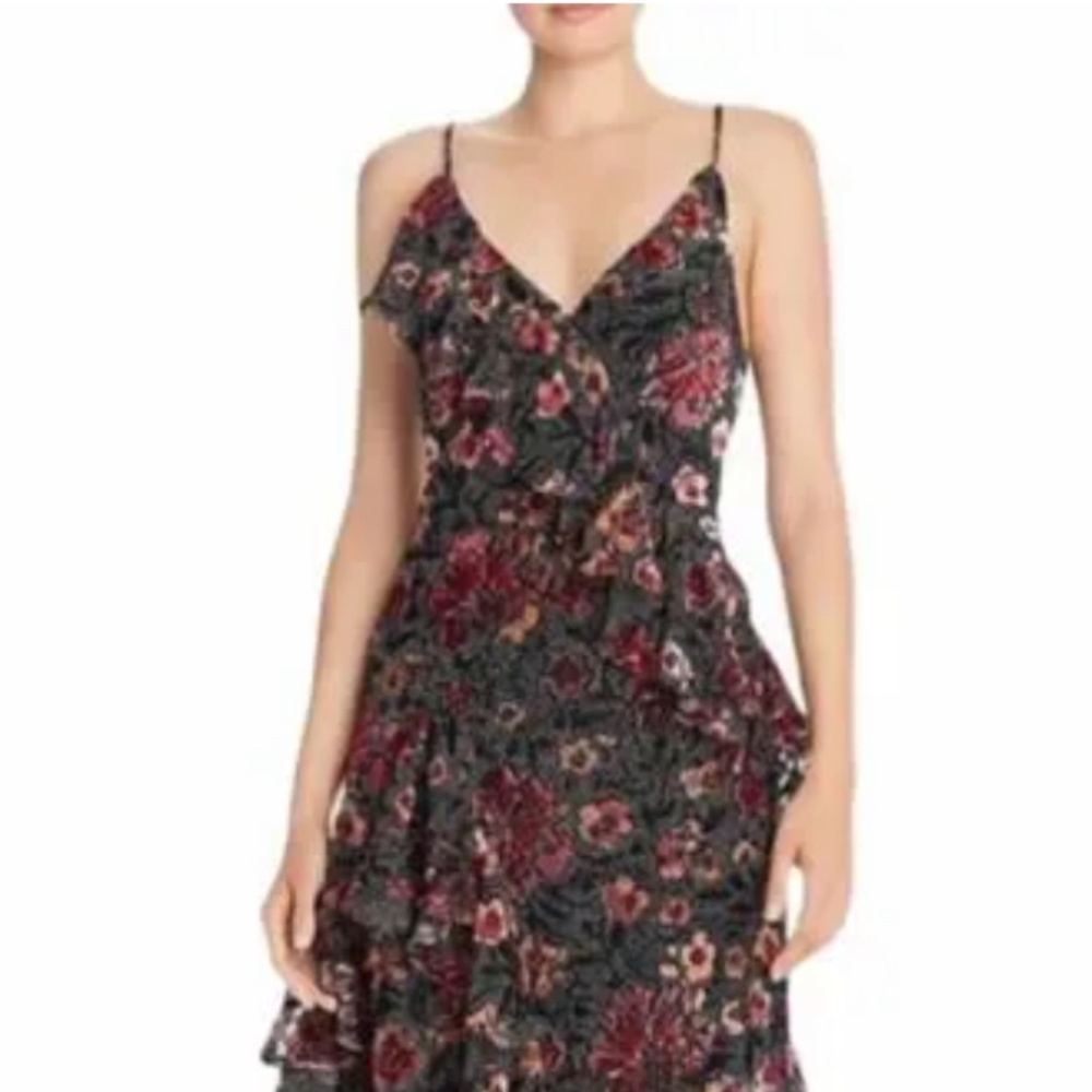 Jill Stuart Velvet 3D Floral dress